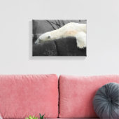 Sleepy Polar-Beer Canvas Afdruk (Insitu (Woonkamer))