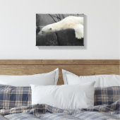 Sleepy Polar-Beer Canvas Afdruk (Insitu (Slaapkamer))
