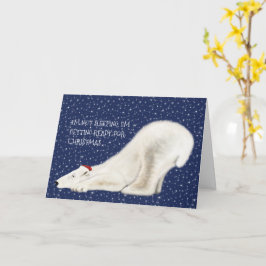 Sleepy Polar Beer Kerst Kaart