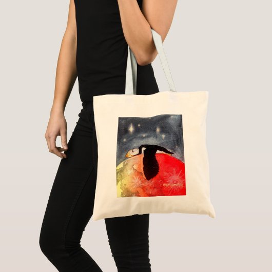 Sleepy Puffin Tote Bag (Voorkant (product))