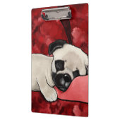 Sleepy Pug Puppy Klembord (Links)