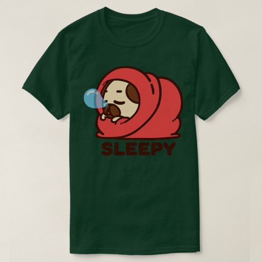 Sleepy Puglie T-shirt (Design voorkant)