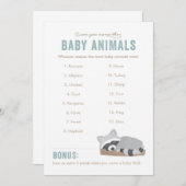 Sleepy Raccoon Baby Animals Game Board (Voorkant / Achterkant)