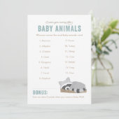 Sleepy Raccoon Baby Animals Game Board (Staand voorkant)