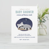 Sleepy Raccoon Kaart (Staand voorkant)