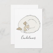 Sleepy Ragdoll Cat Bedankkaart (Voorkant / Achterkant)