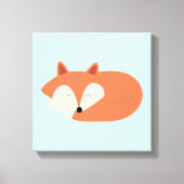 Sleepy Red Baby Fox Canvas Afdruk (Voorkant)