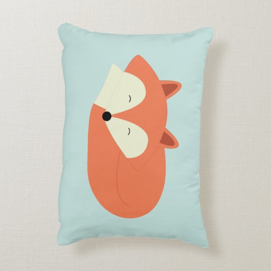 Sleepy Red Fox Accent Kussen (Achterkant (Verticaal))