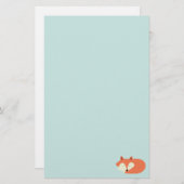 Sleepy Red Fox Briefpapier (Voorkant / Achterkant)