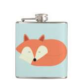 Sleepy Red Fox Heupfles (Voorkant)