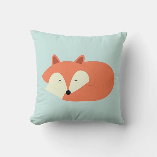Sleepy Red Fox Kussen (Voorkant)