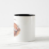 Sleepy Red fox Mug, 'Five More Minutes' Cup" Tweekleurige Koffiemok (Center)