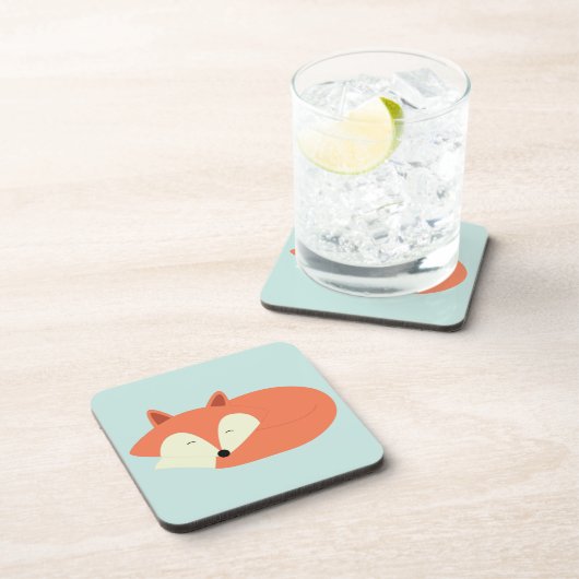 Sleepy Red Fox Onderzetter (Rechterzijde)