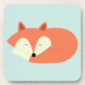 Sleepy Red Fox Onderzetter (Voorkant)