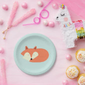 Sleepy Red Fox Papieren Bordje (Feest)