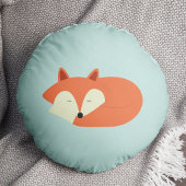 Sleepy Red Fox Rond Kussen