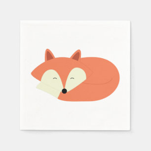 Sleepy Red Fox Servetten