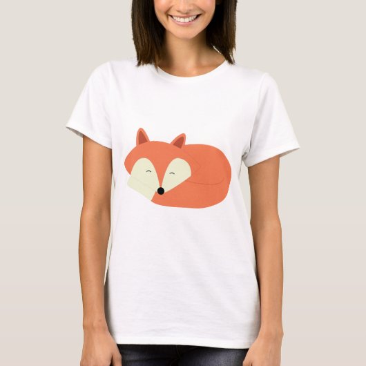Sleepy Red Fox T-shirt (Voorkant)