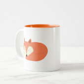 Sleepy Red Fox Tweekleurige Koffiemok (Voorkant links)