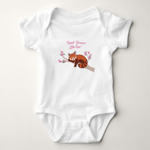 "Sleepy Red Panda"-Baby Bodysuit