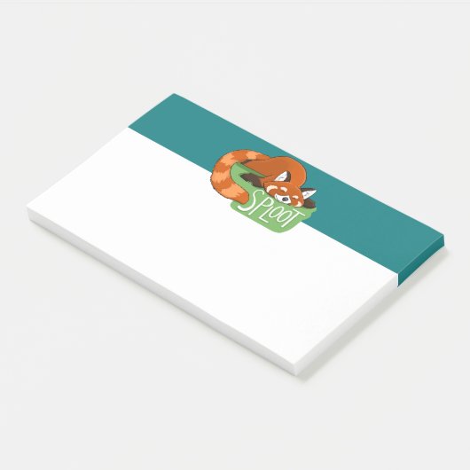 Sleepy Red Panda Post-it Notes (Schuin)