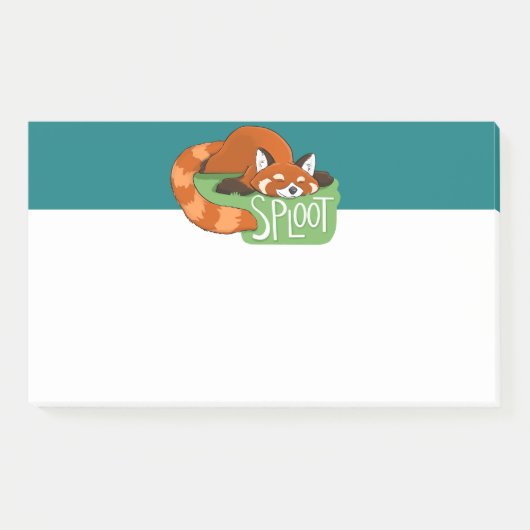 Sleepy Red Panda Post-it Notes (Voorkant)