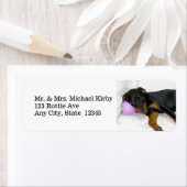 Sleepy Rottweiler Return Address Labels (Insitu)