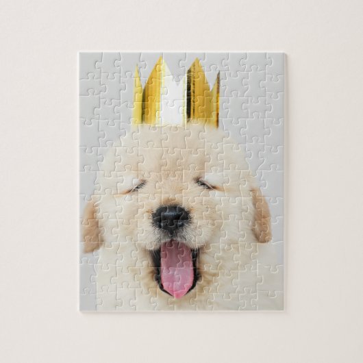 Sleepy Royal Puppy met Crown Legpuzzel (Verticaal)