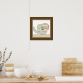 Sleepy Safari Elephant Wall Art Poster (Keuken)