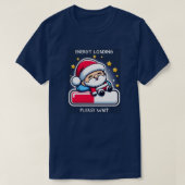 Sleepy Santa Claus Energy Loading Progress Bar T-shirt (Design voorkant)