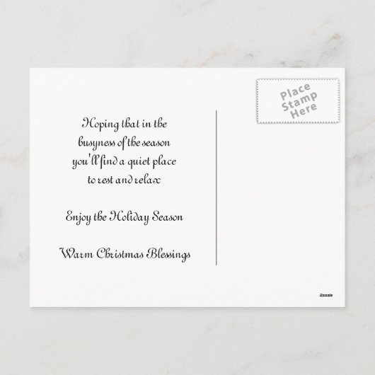 Sleepy Santa Half Moon Christmas Briefkaart (Achterkant)