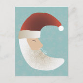 Sleepy Santa Half Moon Christmas Briefkaart (Voorkant)