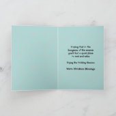 Sleepy Santa Half Moon Christmas Wenskaart Feestdagen Kaart (Binnen)