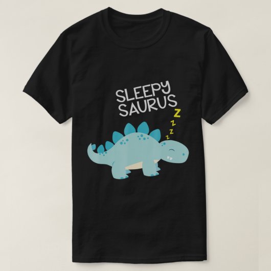 Sleepy Saurus Dinosaur T-Shirt (Design voorkant)