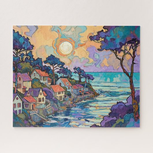 Sleepy Seaside Town Legpuzzel (Horizontaal)
