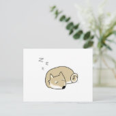 Sleepy Shiba Briefkaart (Staand voorkant)