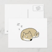 Sleepy Shiba Briefkaart (Voorkant / Achterkant)