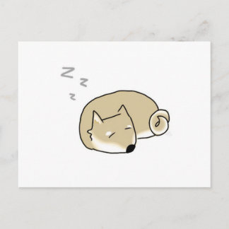 Sleepy Shiba Briefkaart