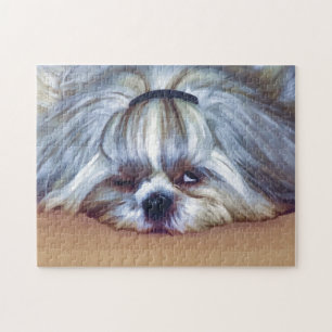 Sleepy Shih Tzu Dog Legpuzzel