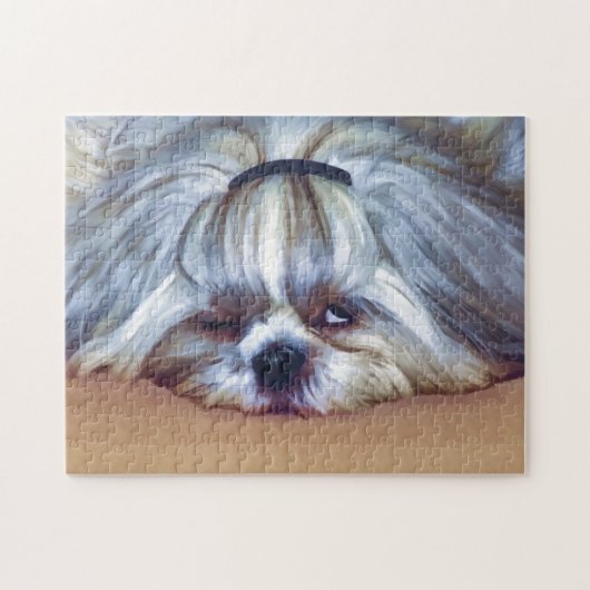 Sleepy Shih Tzu Dog Legpuzzel (Horizontaal)
