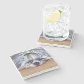 Sleepy Shih Tzu Dog Stenen Onderzetter (Zijkant)