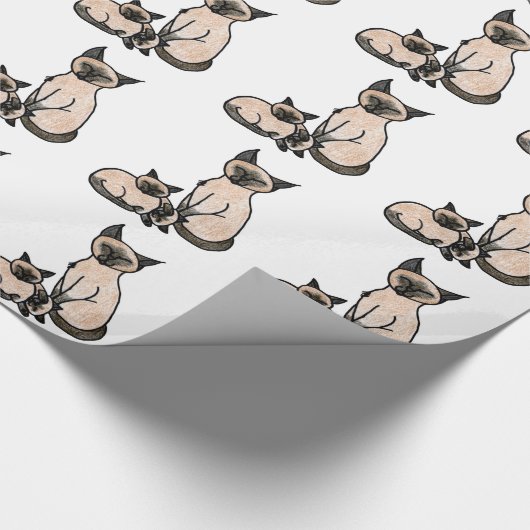 Sleepy Siamese Cadeaupapier (Hoek)