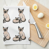 Sleepy Siamese Theedoek (Quarter Fold)