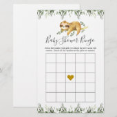 Sleepy Sleuf Baby shower Bingo Game (Voorkant / Achterkant)