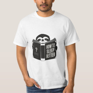 Sleepy Sloth Een zelfhulpboek lezen T-shirt