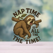Sleepy Sloth Funny Acryl Bord (Neutraal)