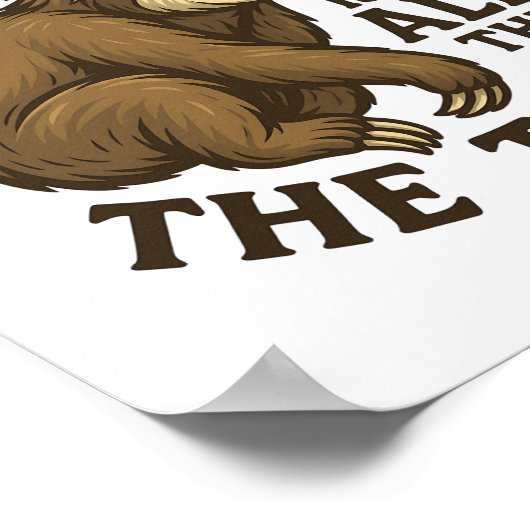 Sleepy Sloth Funny Poster (Hoek)