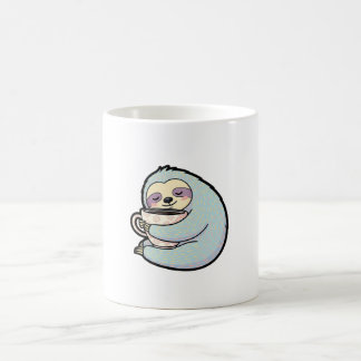 Sleepy Sloth with Coffee – Cute Cozy Illustration Koffiemok