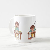Sleepy Studying Child Mug – Children’s Day Mug Koffiemok (Voorkant links)