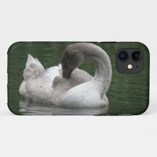 Sleepy Swan iPhone Case (Achterkant (horizontaal))